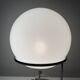 Spherical accent lamp in chrome steel and opaline glass space age