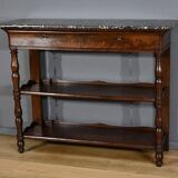 Large Burl Mahogany Property Console, Restoration Period – Early