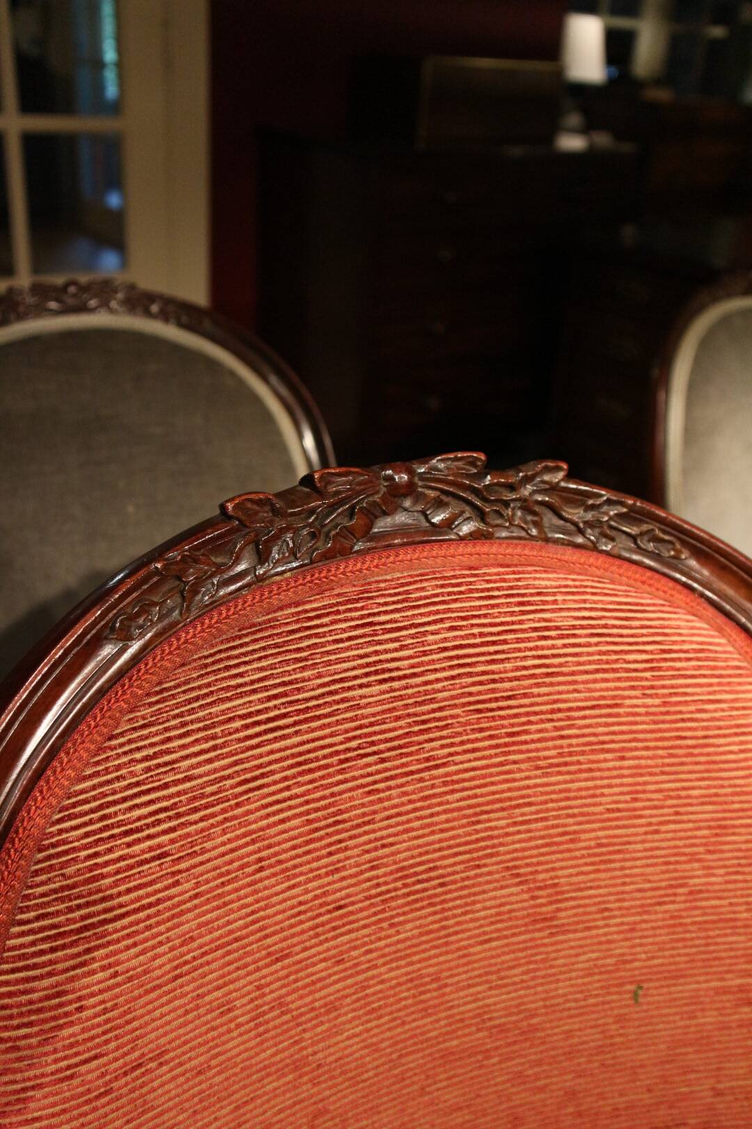 Set of 4 antique mahogany dining room chairs Louis Seize 1780-1810