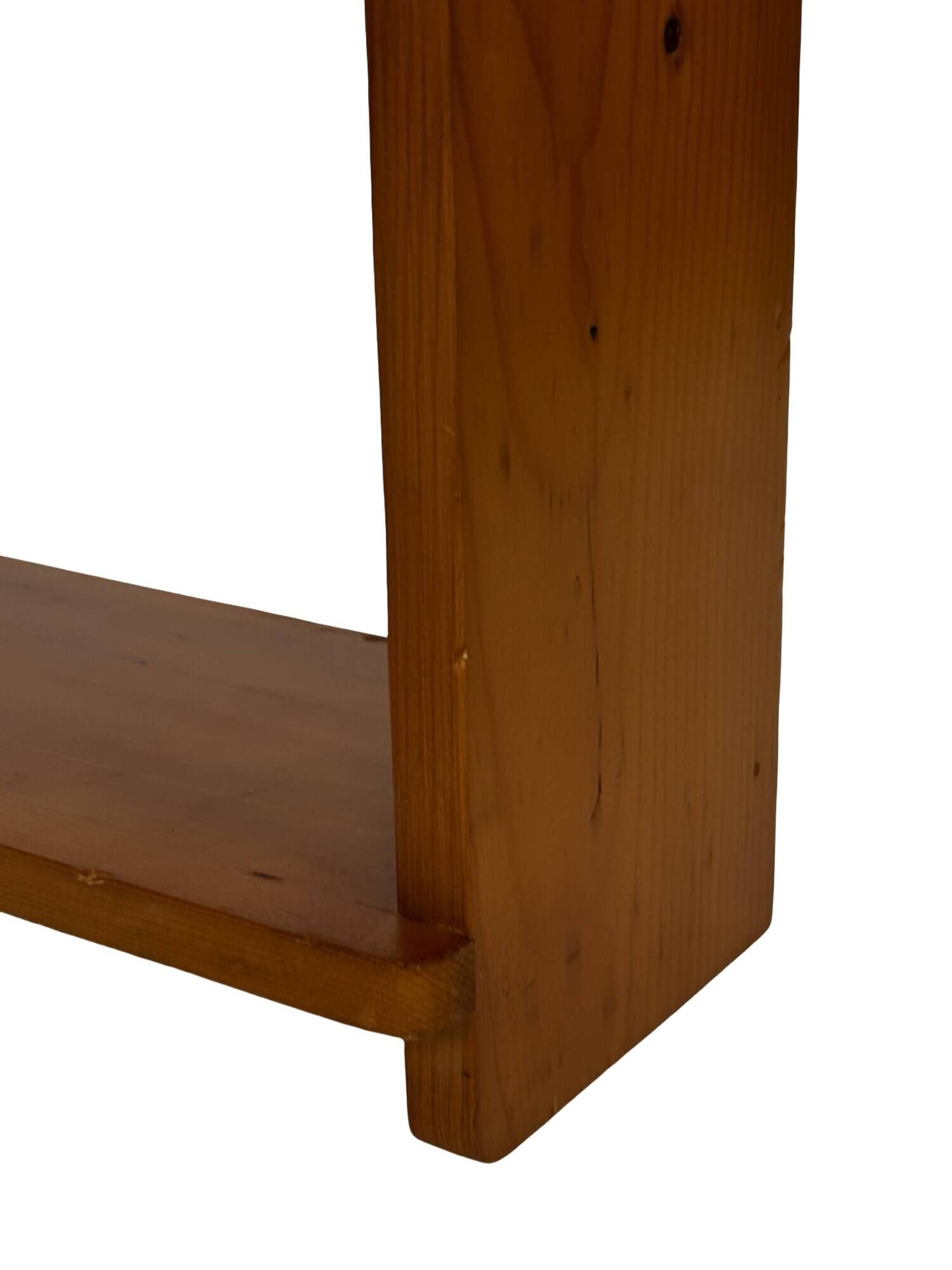 Vintage wooden wall shelve rack in pinewood minimalist design