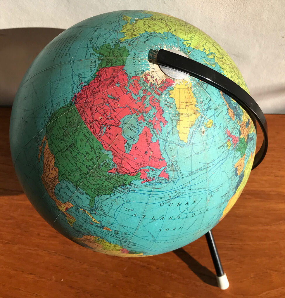 Luminous globe of Cartes Taride editions - 1960s
