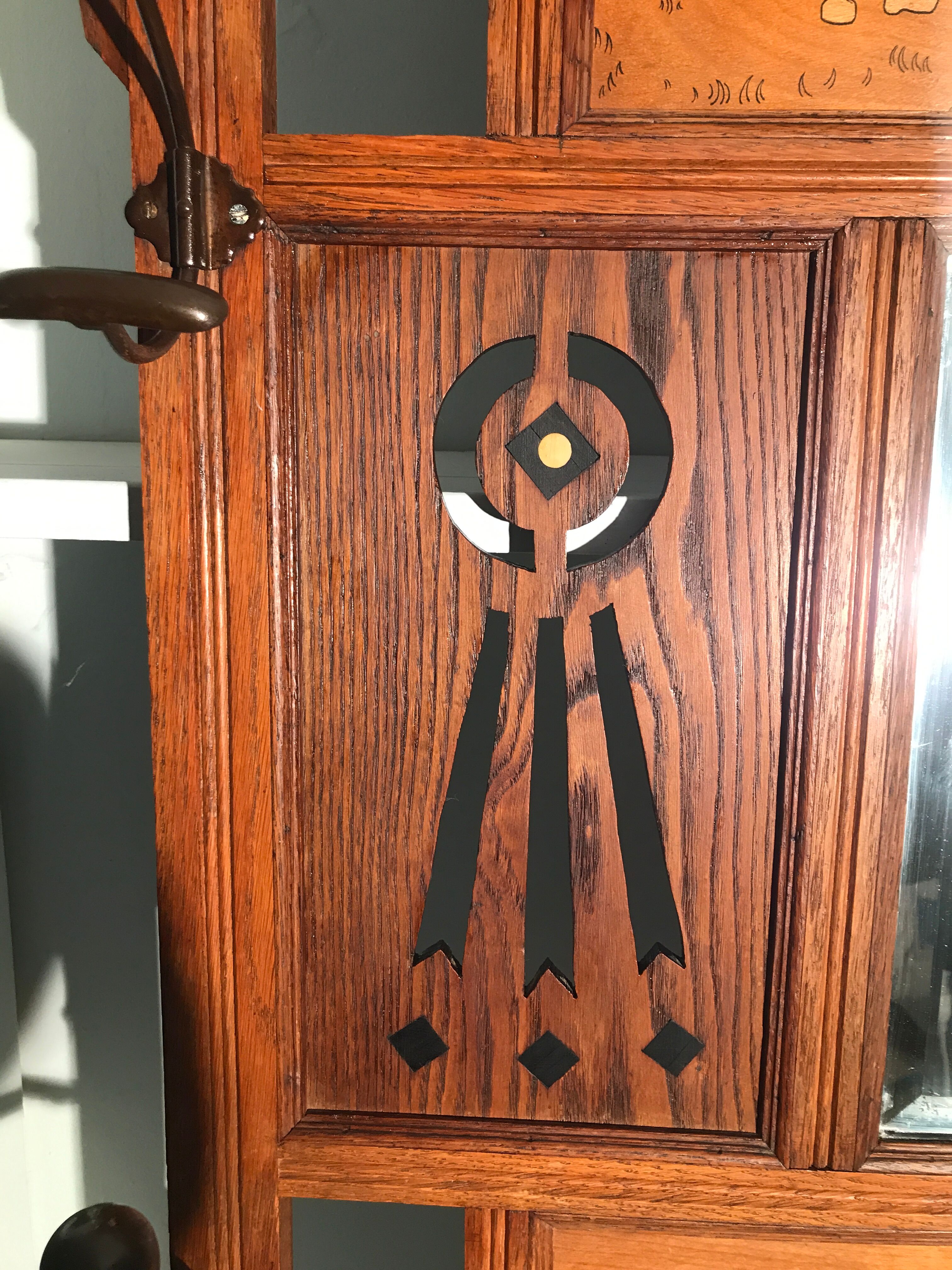Vintage wardrobe coat rack