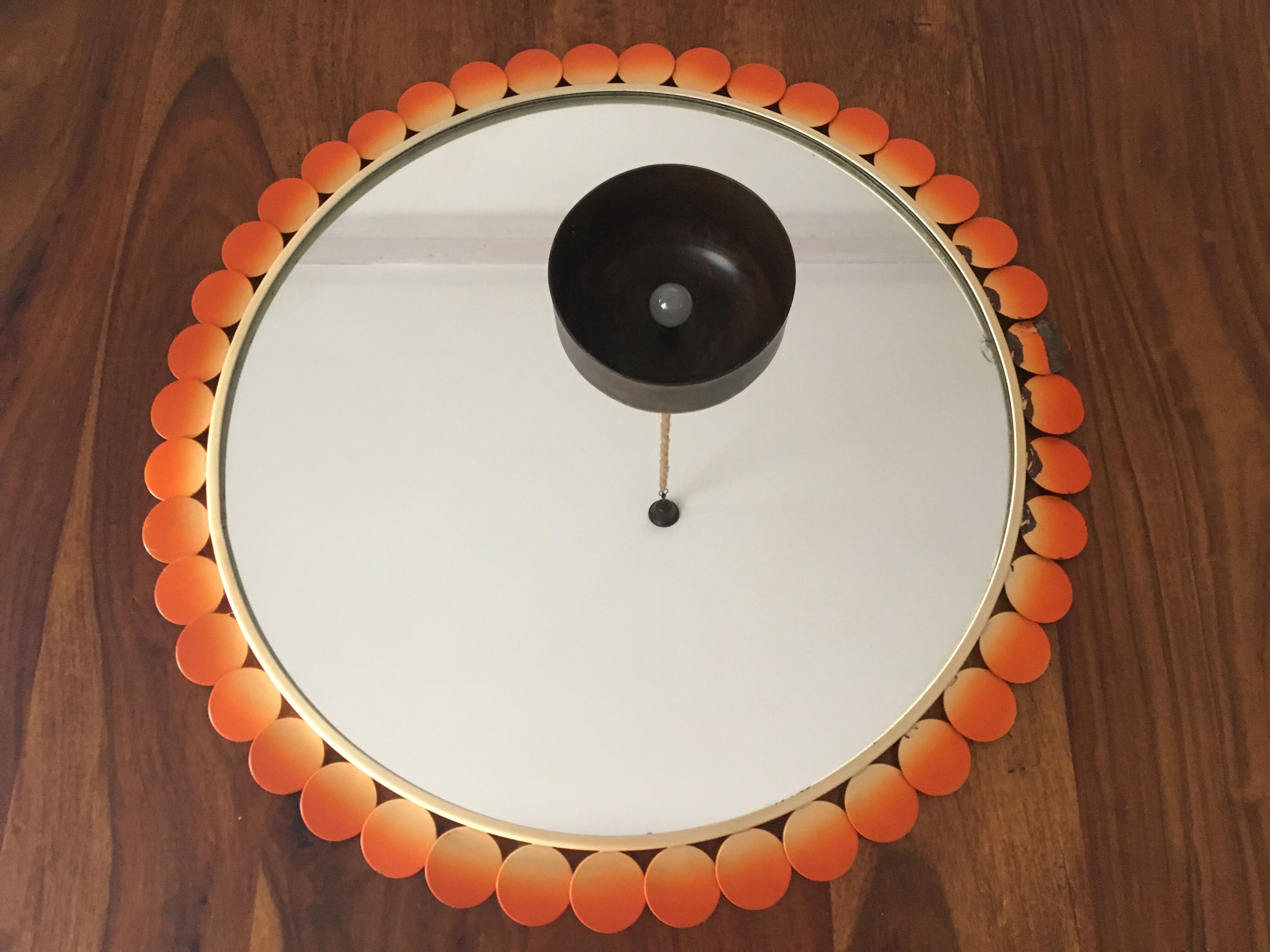 Miroir pétales vintage seventies 56cm