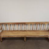 Patinated church pew