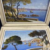 Painting signed Xavier Sager 1881-1969 view of Nice