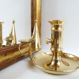 Golden brass candlestick