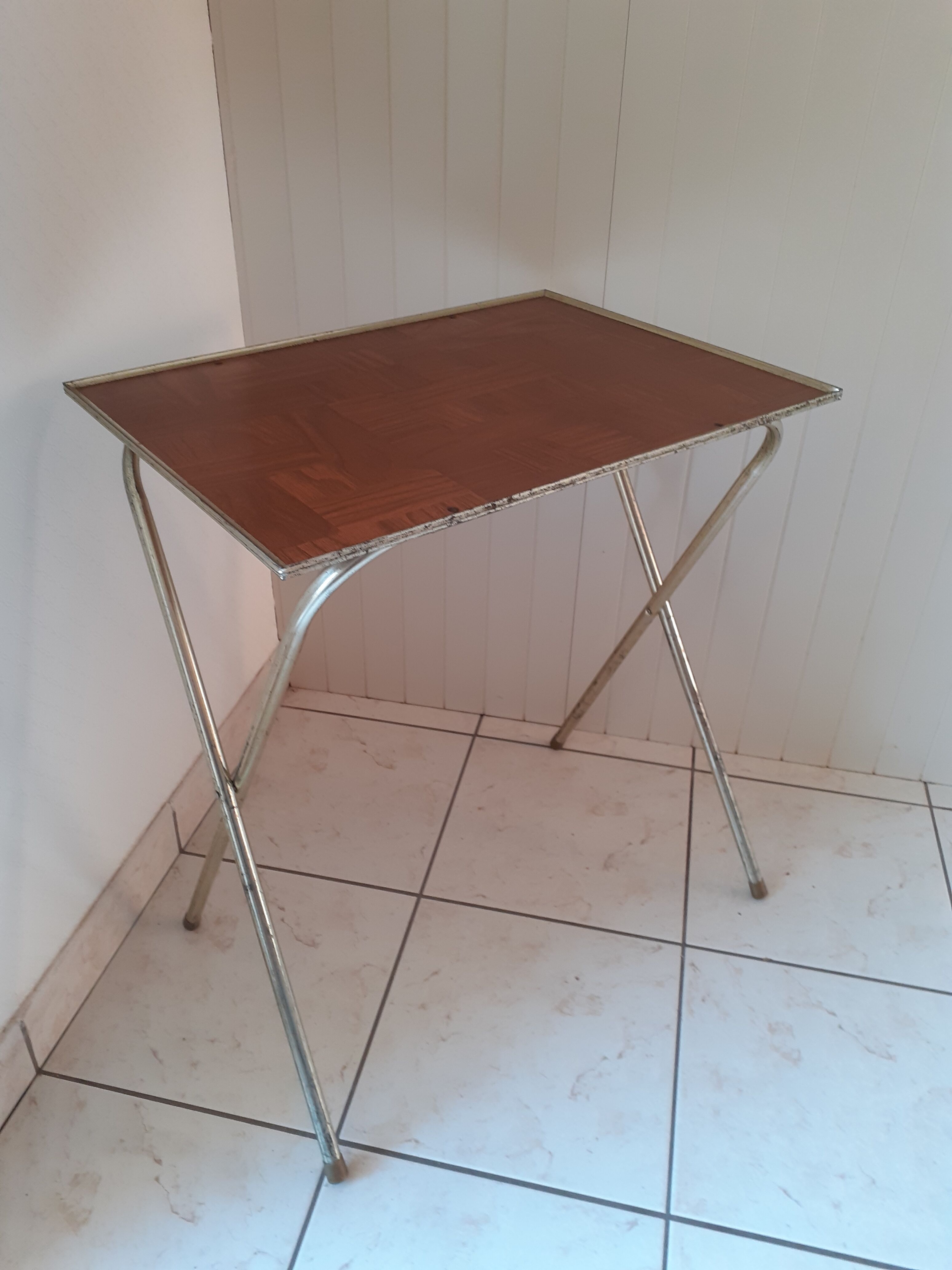 Vintage side service folding table