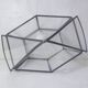 Verrière terrarium mini serre à cactus en verre et métal