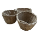 Panier malle rangement vintage osier tressé
