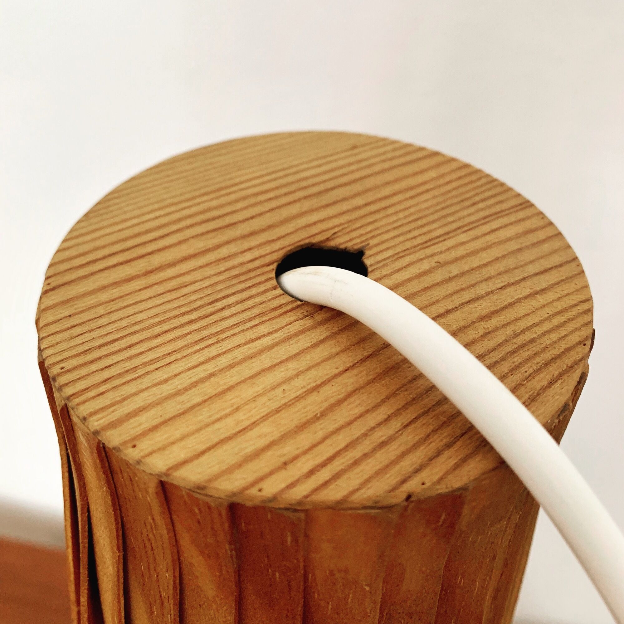 Swedish Mid Century Modern wooden pendant lamp by Hans Agne Jakobsson