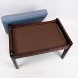 Stool in mahogany designed by Ole Wanscher and manufactured by P. Jeppesen.