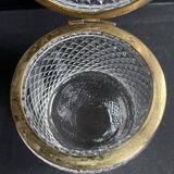 Cylindrical box – Crystal and gilded bronze