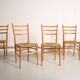 4 vintage Italian chairs, Otto Gerdau, Scandinavian style