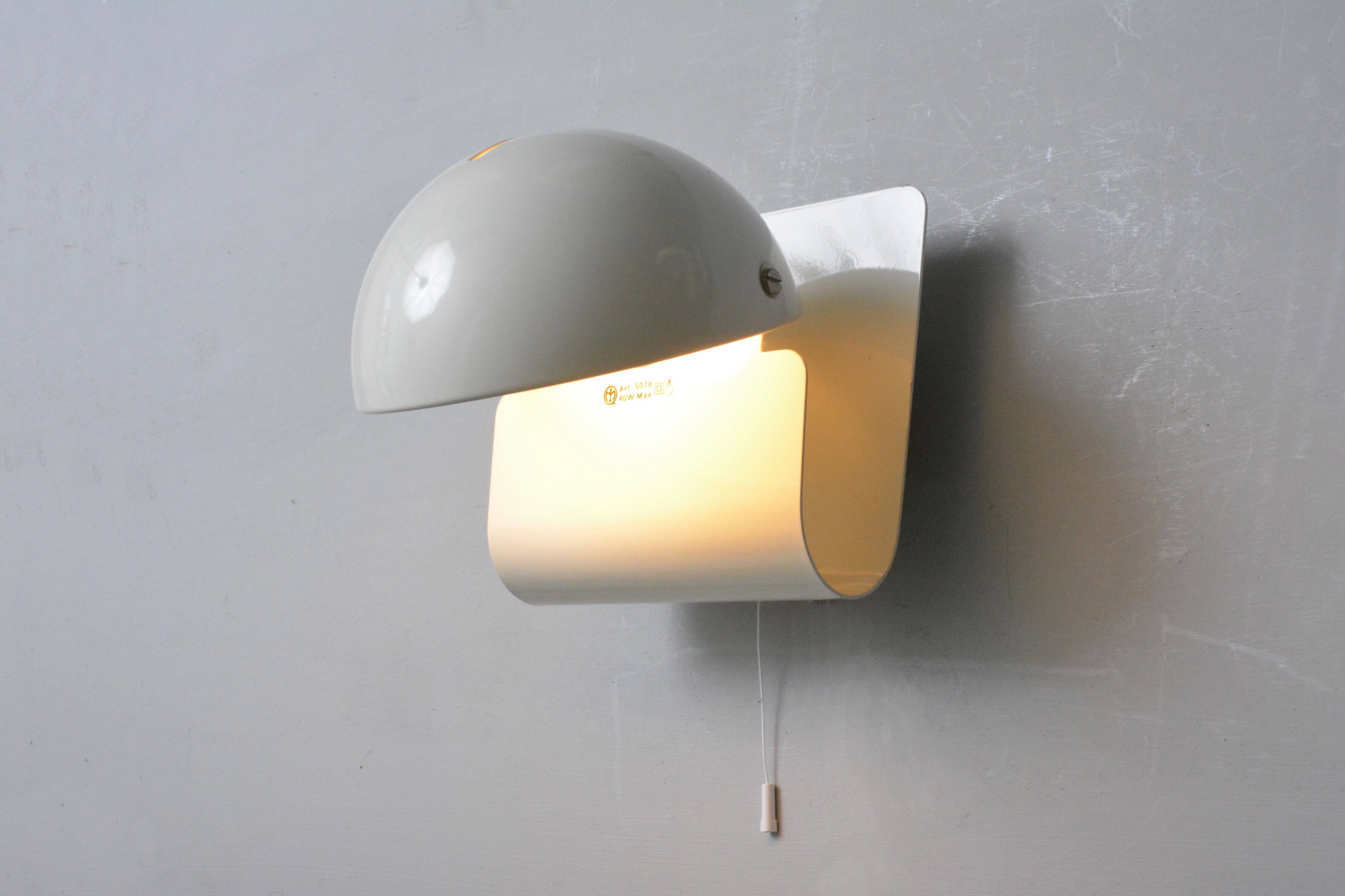 Pair of iGuzzini Bugia wall lamps, Italy 70s