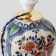 Delft Polychrome Chinoiserie Table Lamp, Tichelaar Makkum, New Silk Shade