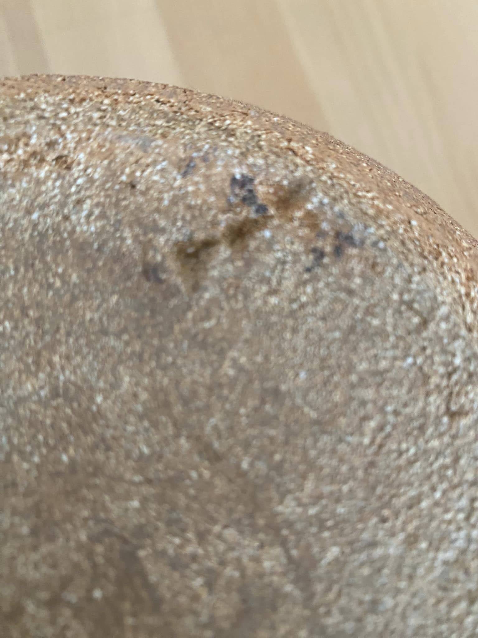 Vase boule terre cuite, couleur ocre