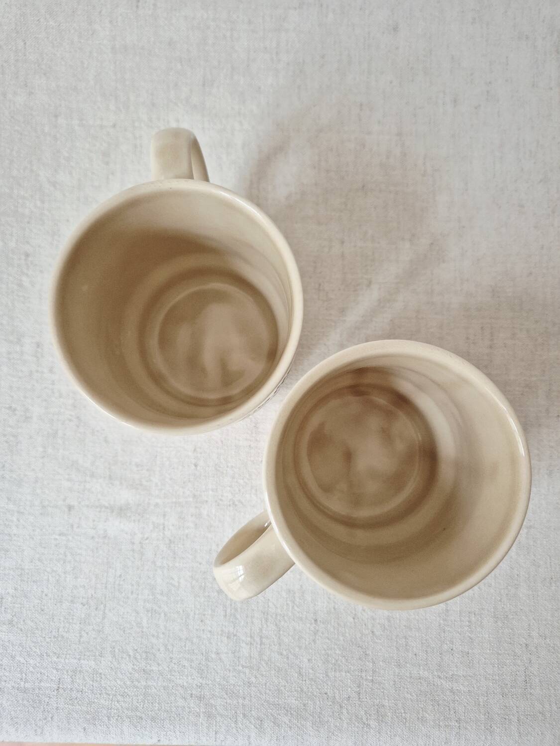 Set of 2 vintage stoneware mugs "English Countryside" - KilnCraft England