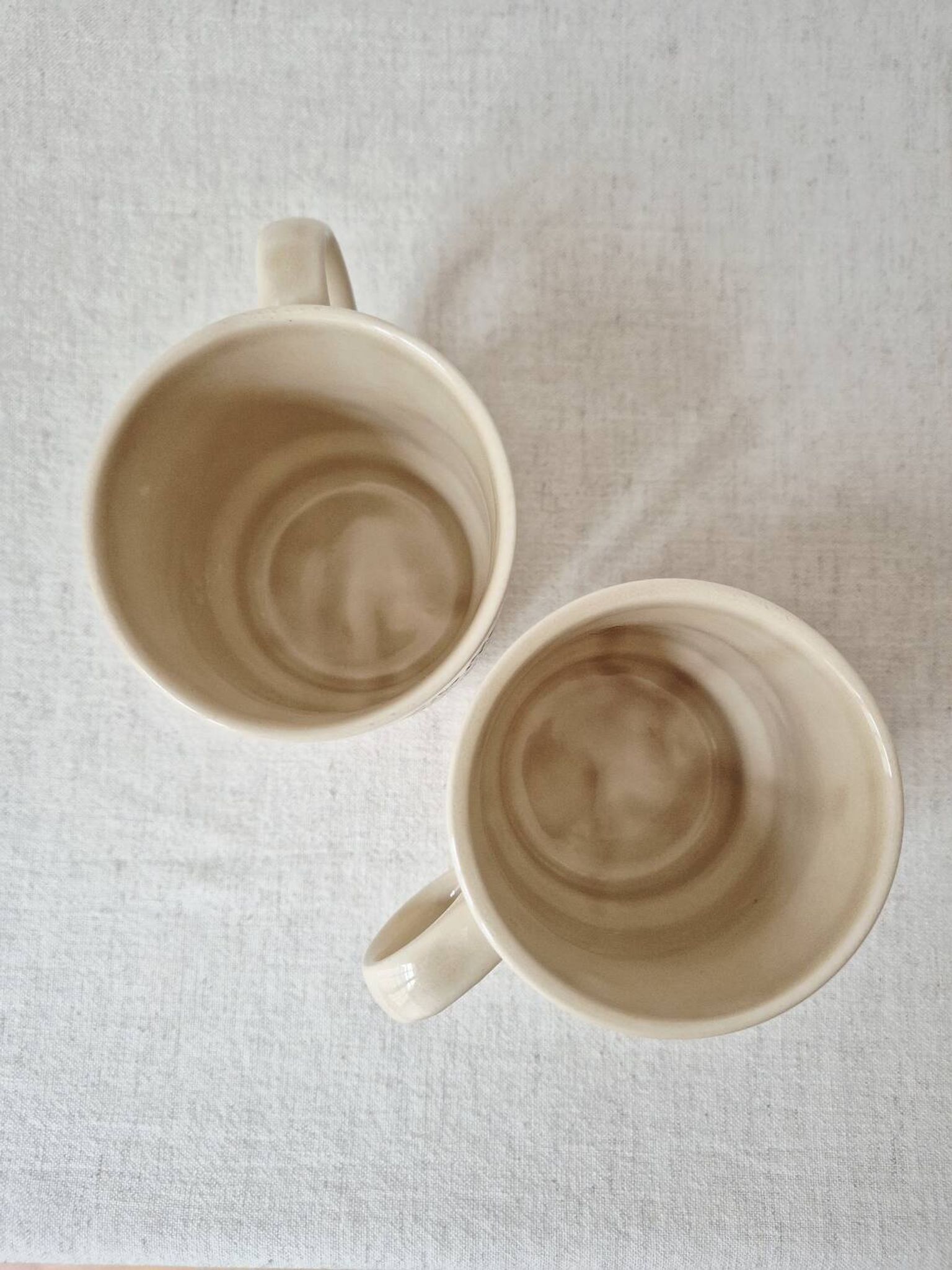 Set of 2 vintage stoneware mugs "English Countryside" - KilnCraft England