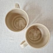 Set of 2 vintage stoneware mugs "English Countryside" - KilnCraft England