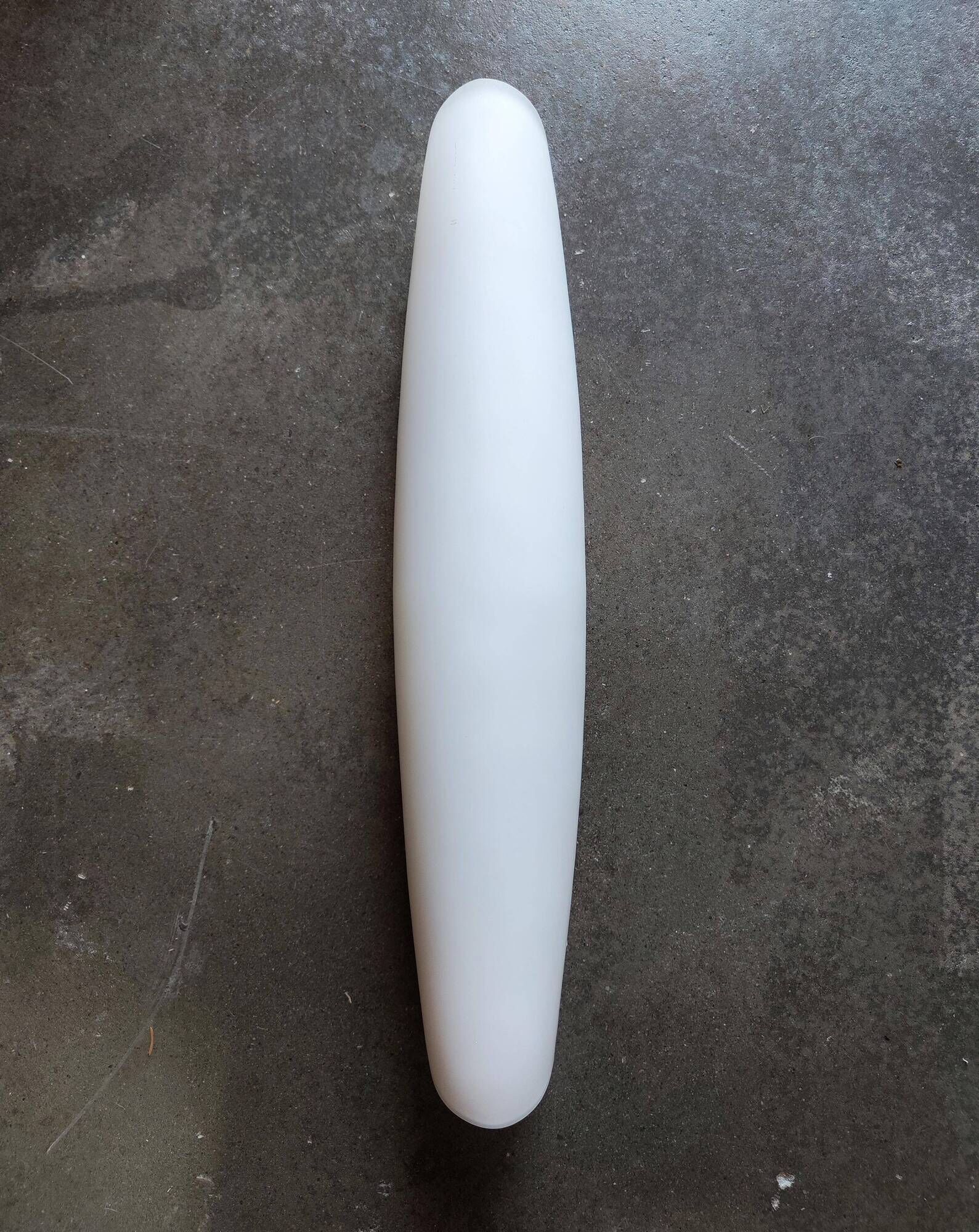 Paire d'appliques XXL Space Age en verre opalin, 1970s