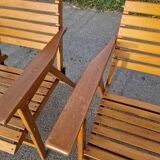 Set of 4 vintage folding armchairs