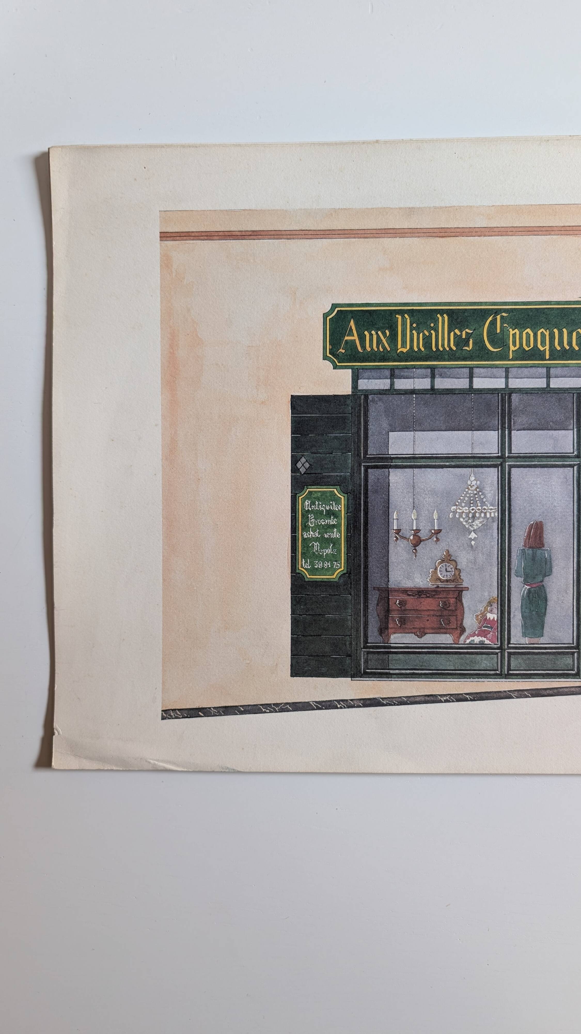 Lithographie "Aux Vieilles Époques" – Catherine d'Ortoli