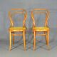 2 Chaise bistrot cannées N°14 de Joseph Hofmann "teinte merisier"