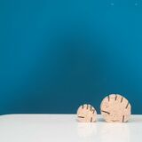 Pair of fish paperweights - vintage travertine Fratelli Mannelli design