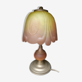 Table lamp in glass paste