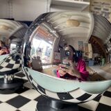 Globes space age chrome Erco 1970