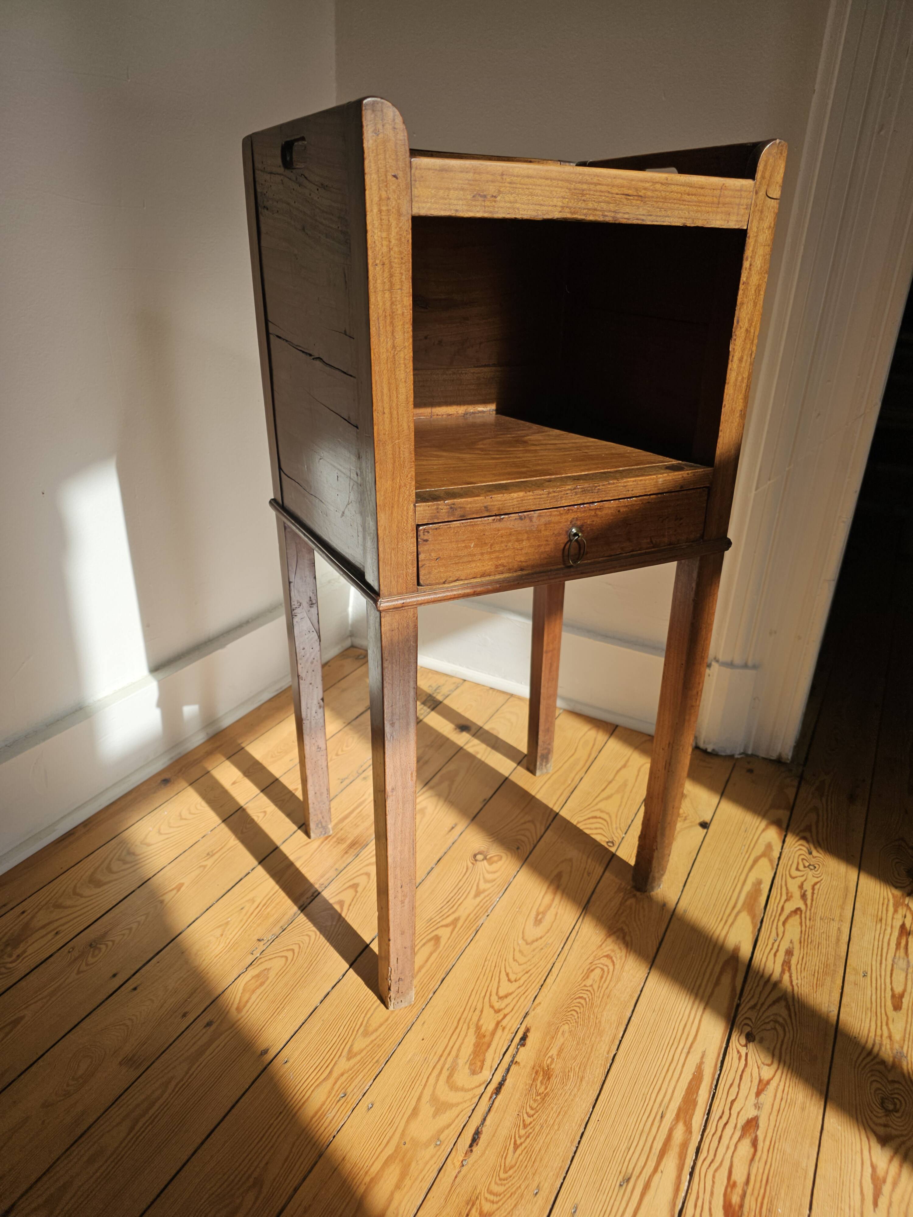 Solid wood side table - Louis XVI style