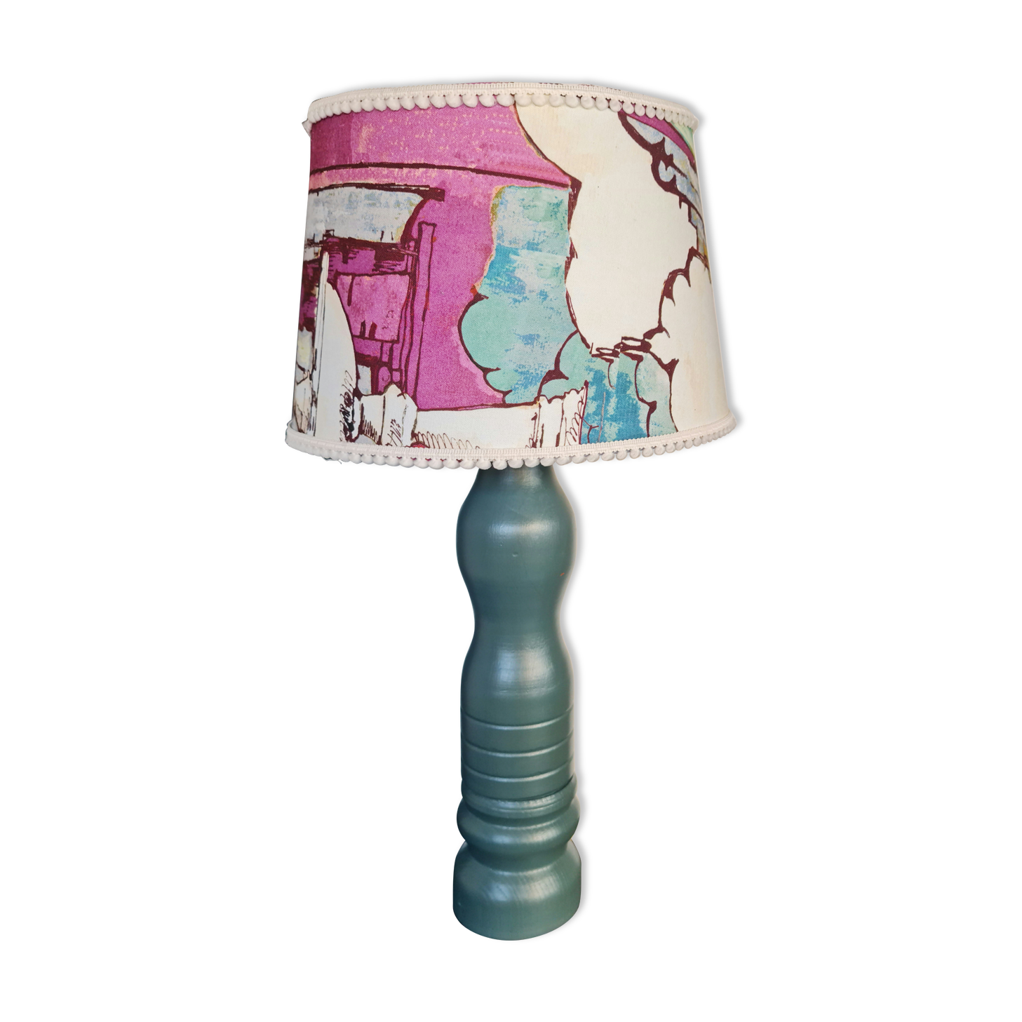 Lamp foot wood cabinetmaker abbat day fabrics creator