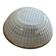 Small round ceiling light fixture in glass and aluminium, vintage design.