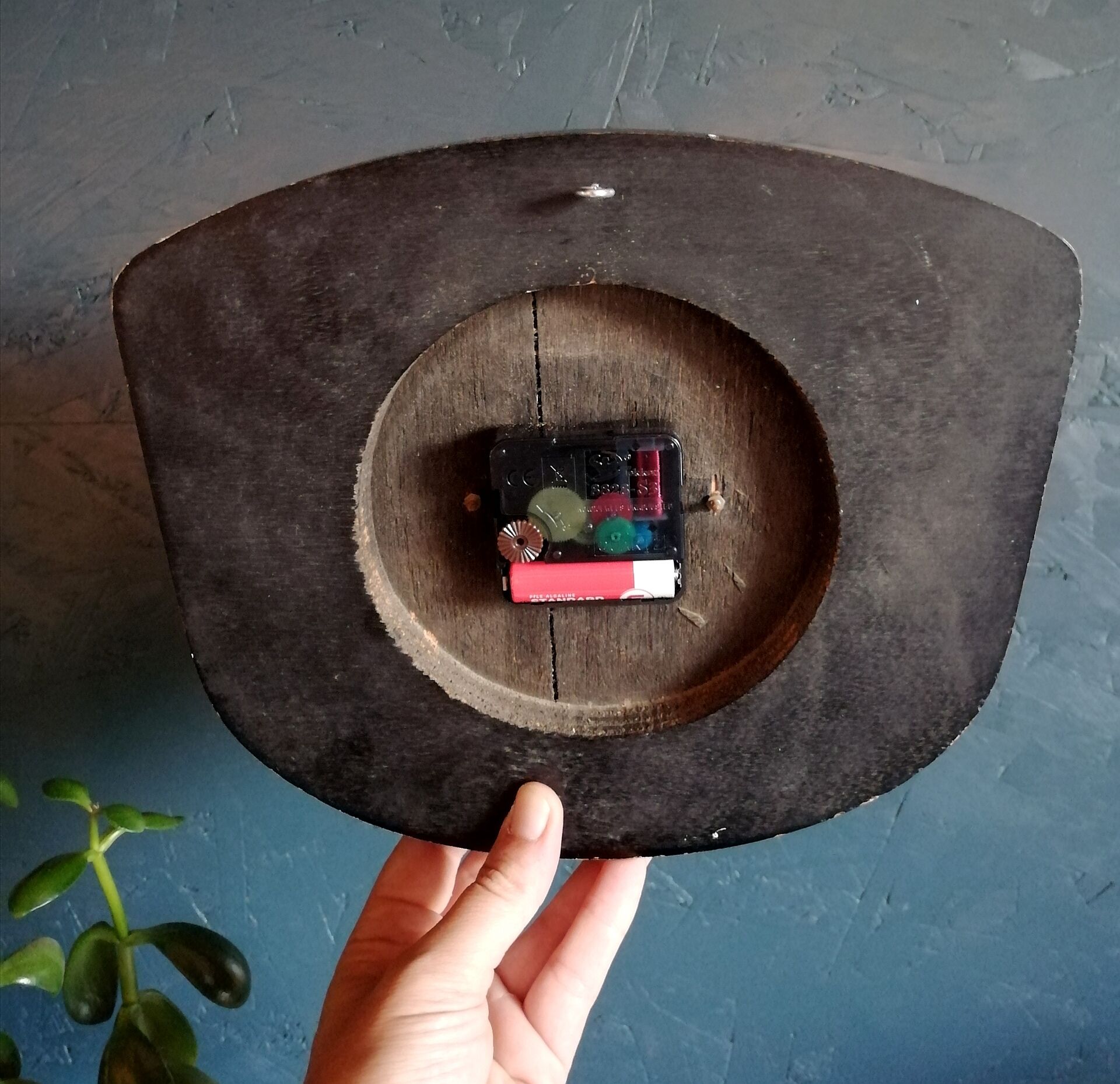 Vintage formica silent wall clock "MC Beige"