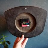 Vintage formica silent wall clock "MC Beige"