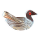 Table sugar bowl in cut crystal shaped like a water bird.