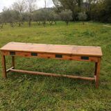 Old school desk for 4 people - Workshop furniture