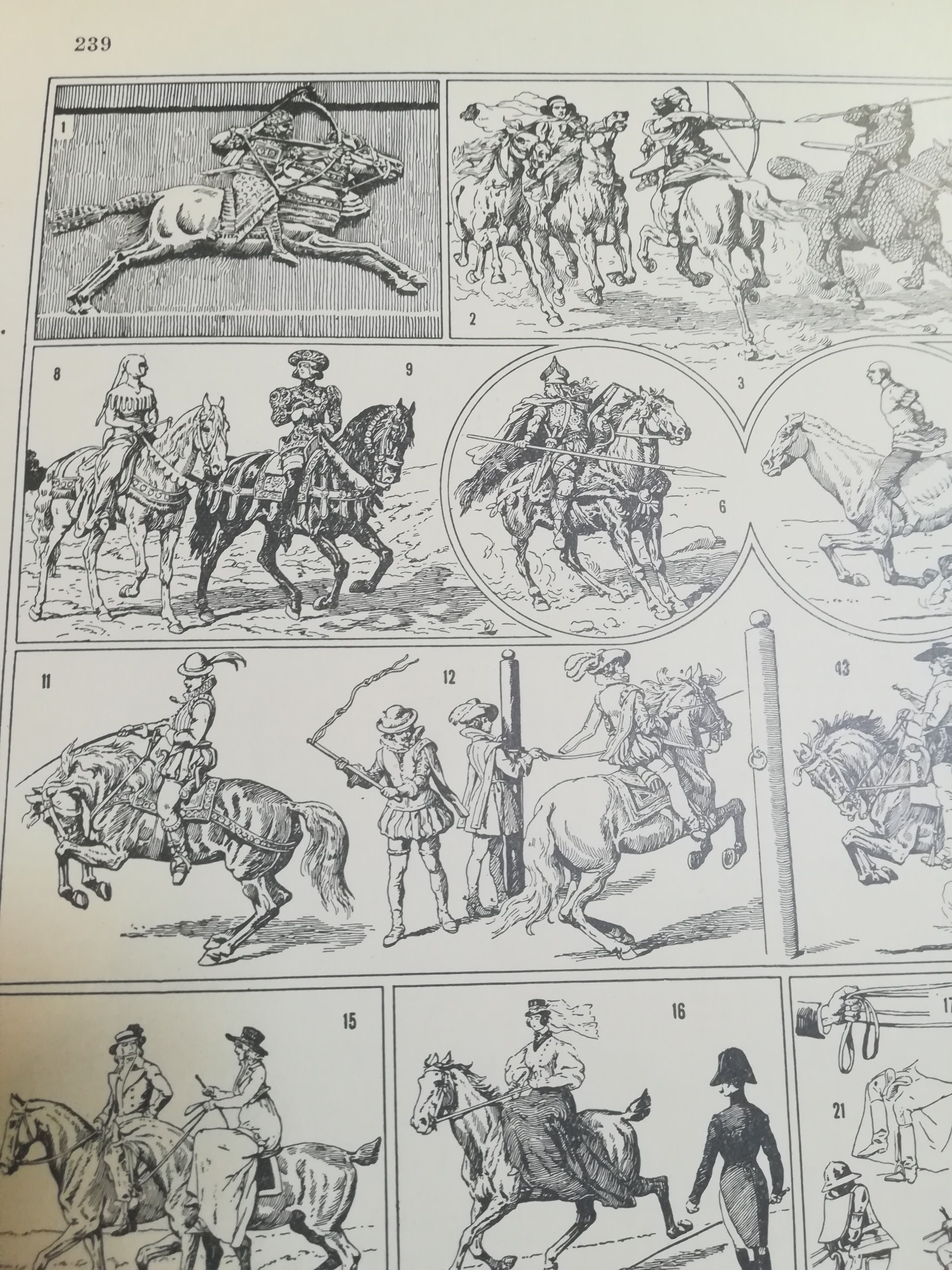 Lithograph on riding from 1928