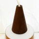 Suspension scandinave, verre opalin & bois