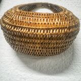 Woven wicker gondola basket