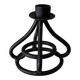 Vintage Black Wrought Iron Candle Holder – Sculptural Brutalist Design