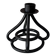 Vintage Black Wrought Iron Candle Holder – Sculptural Brutalist Design