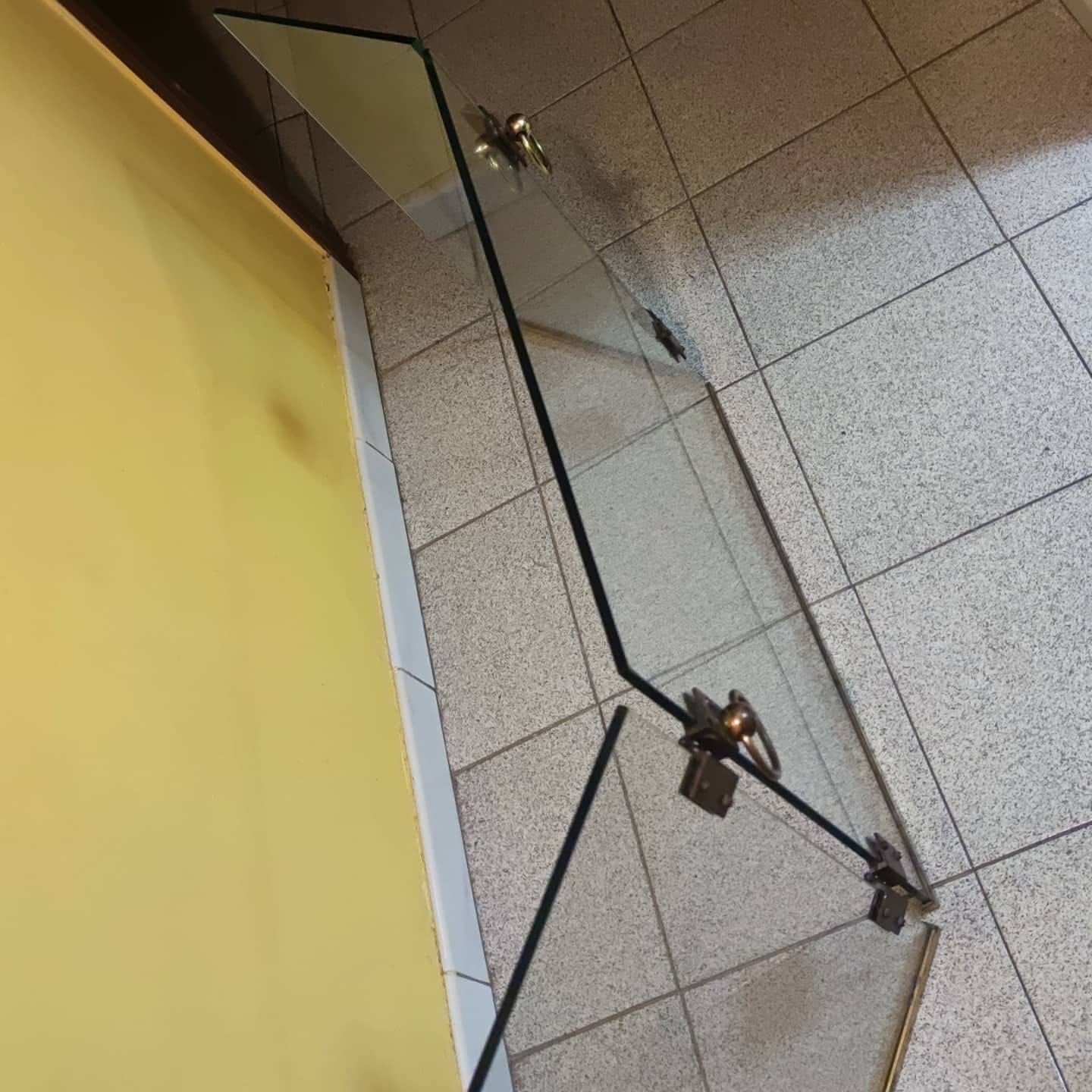 Fire or sparks glass and golden brass