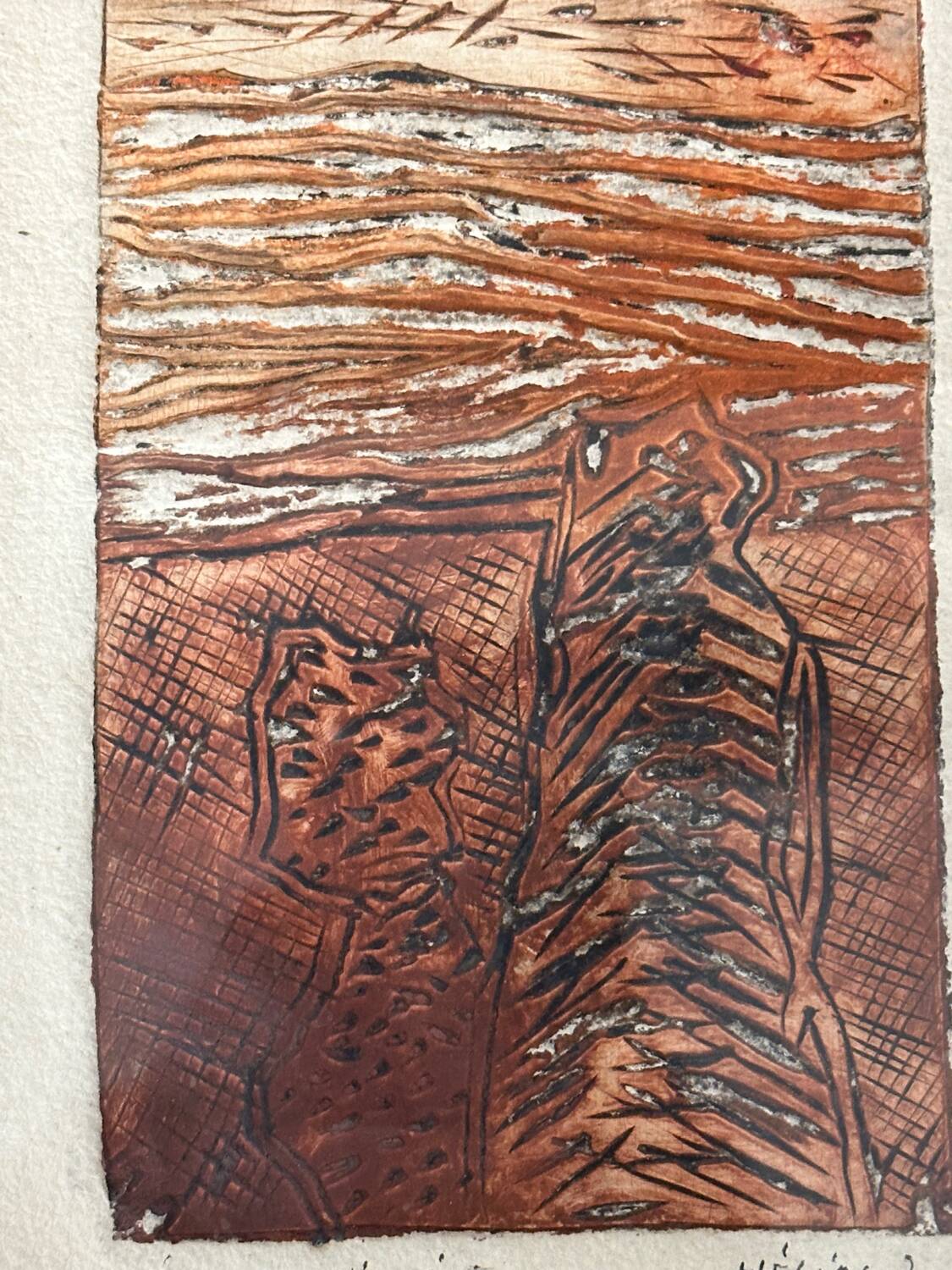 Serge Helias (1923-2007), relief engraving - artist's proof signed 1970