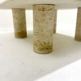 Table basse moderne en travertin du milieu du siècle