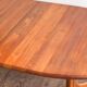 Grande table à manger scandinave vintage en teck massif, Danemark, 1970