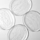 Set of 4 Vintage Kosta Boda Glass Oval Dinner Fish Plates / Sweden / 1970s