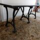 Table cast foot and zinc tray