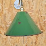 Vintage wall lamp in enamelled sheet metal