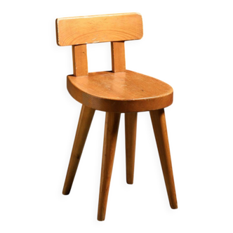 Pine chair by Christian Durupt, Méribel 1960